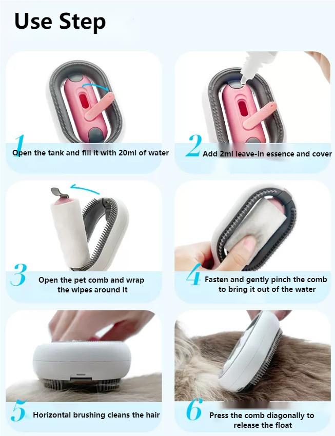 Silicon Hair Removal Cleaning Brush with Water Tank